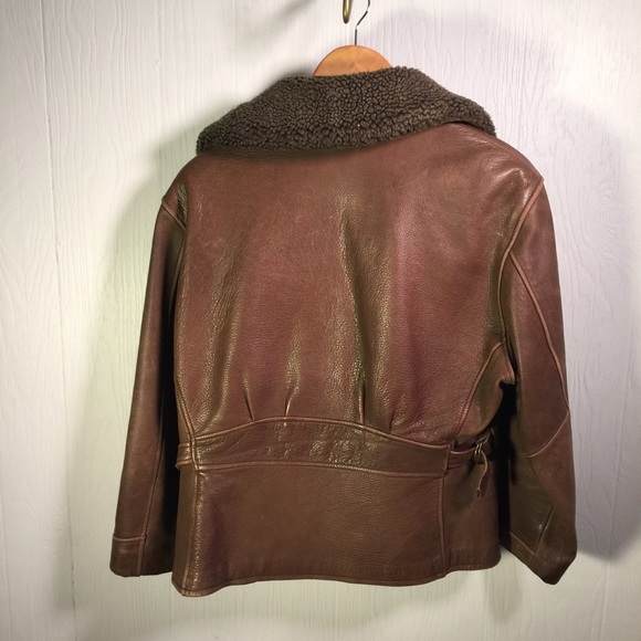 Bomber leather jacket New York Style - Picture 5 of 6